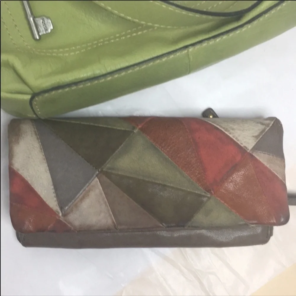 Fossil Hanover Top Zip Shoulder Bag Purse Lime